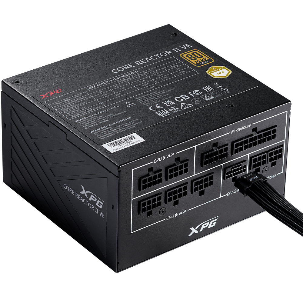 XPG CORE REACTOR II VE 850W 80Plus Gold ATX 3.1 Full Modular PSU