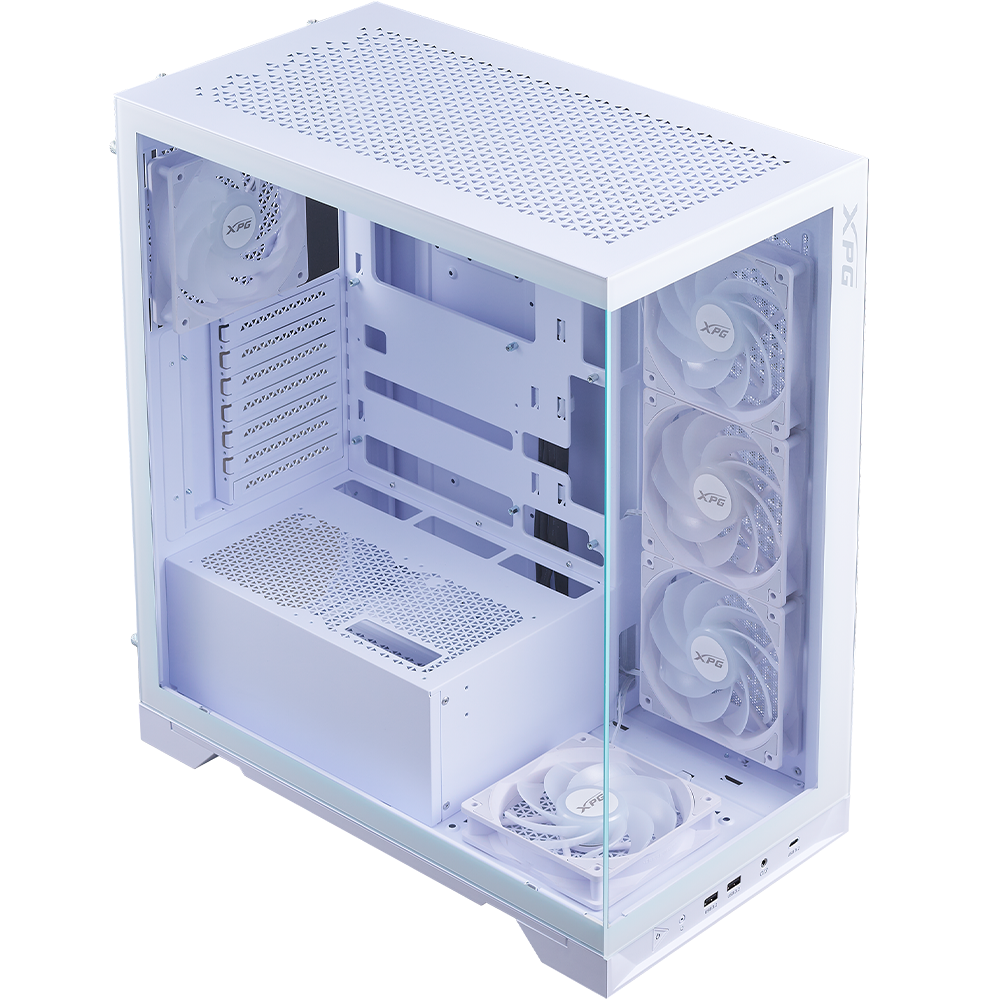 اكس بي جي INVADER X BTF كيس بي سي بحجم ATX Mid Tower مع 5 مراوح ARGB
