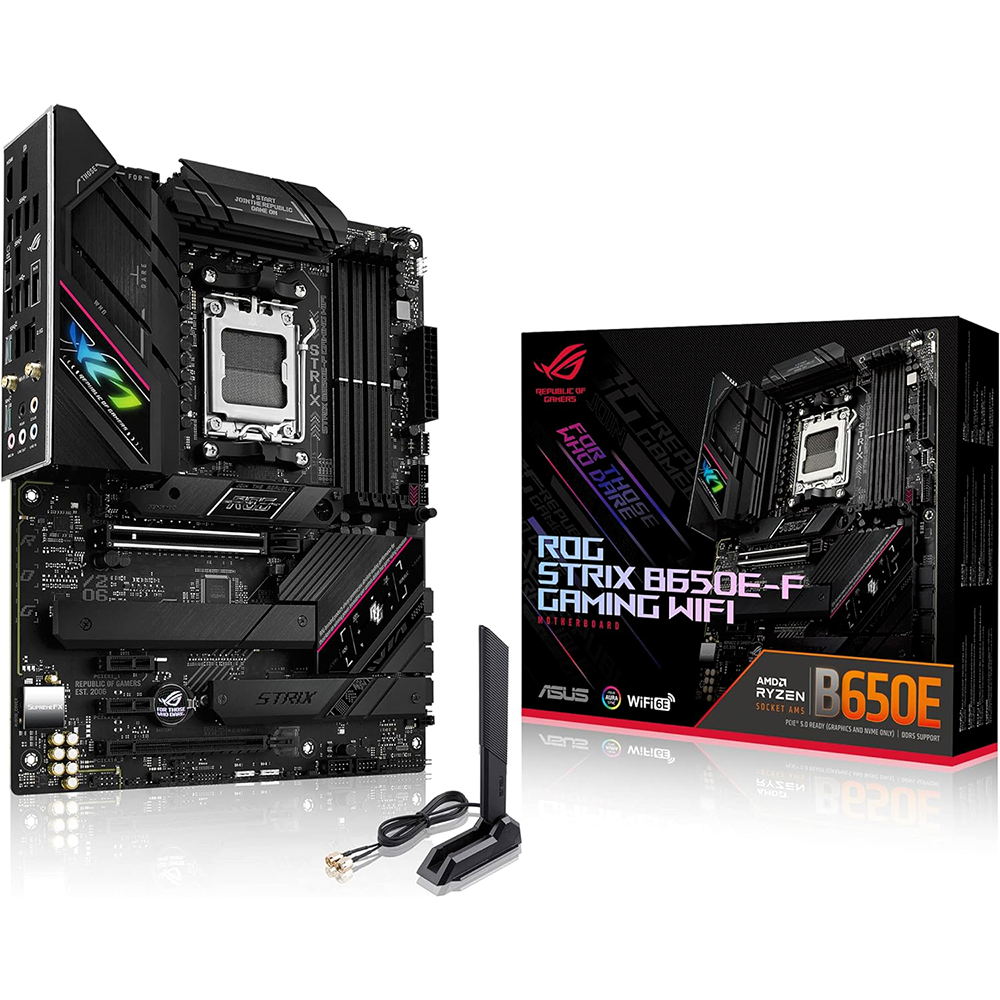 ASUS ROG STRIX B650E-F GAMING WIFI AM5 Socket For AMD CPUs ASUS ROG STRIX B650E-F GAMING WIFI AM5 Socket For AMD CPUs