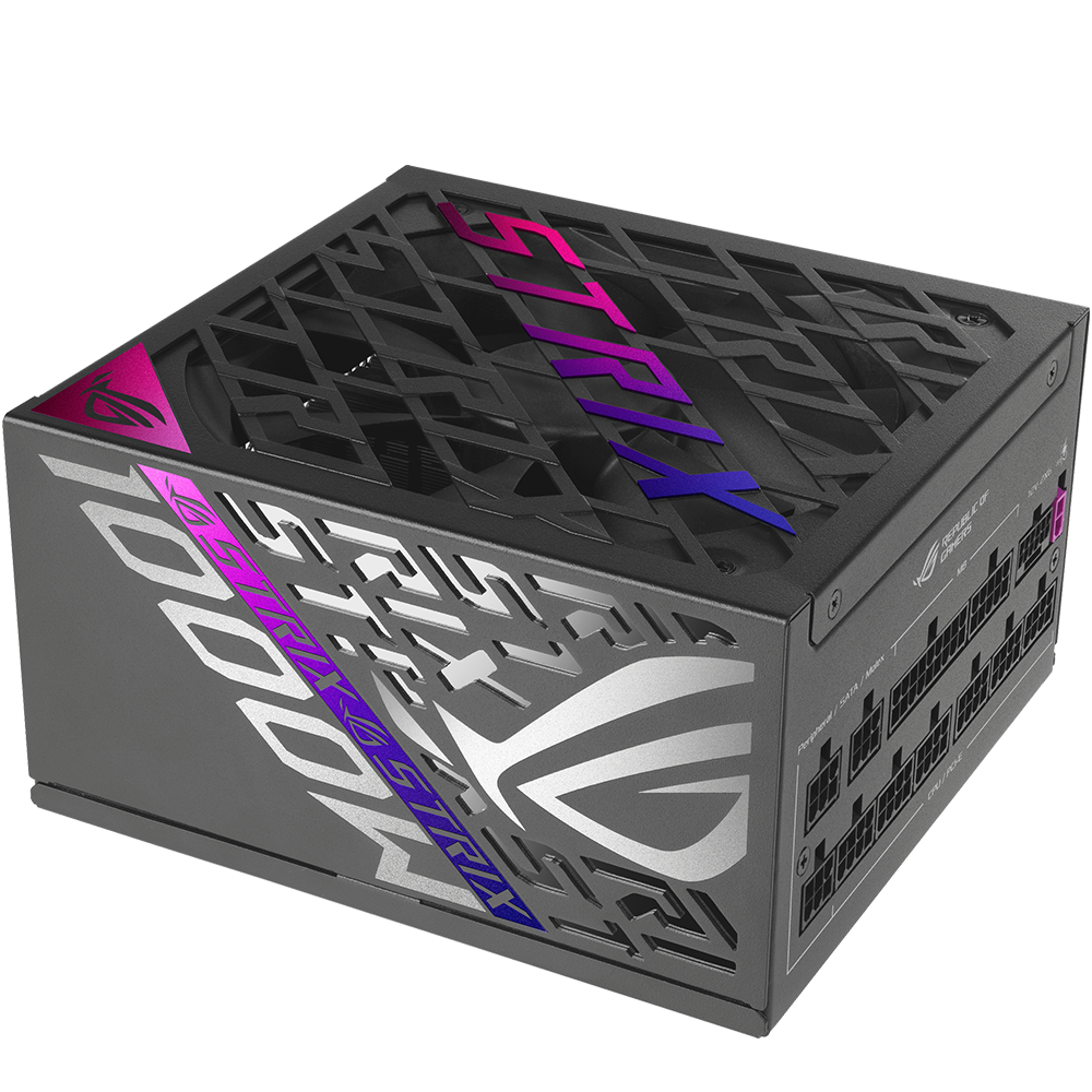 اسوس ROG STRIX 1000W Platinum مزود طاقة بلاتينوم قابل للتخصيص بالكامل