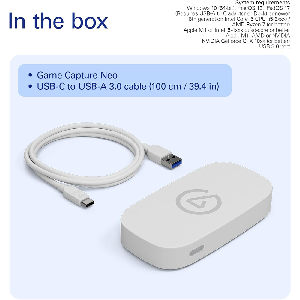 Elgato Game Capture Neo USB Portable Capture Card 4K60 HDR Elgato Game Capture Neo USB Portable Capture Card 4K60 HDR
