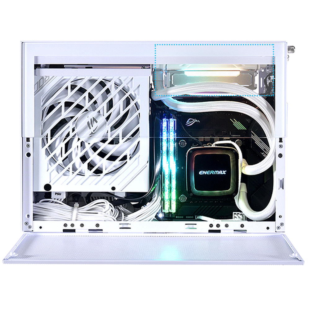 Lian Li Q58 Mini-ITX PCIE 4.0 Tempered Glass Case - White