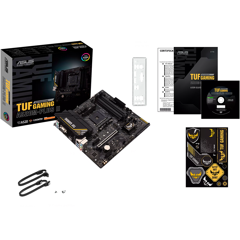 ASUS TUF GAMING A520M-PLUS II DDR4, AM4 Socket Motherboard