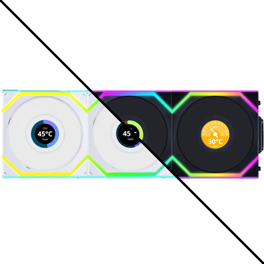 Lian Li UNI FAN SL Wireless LCD 120mm 3-Pack Fans With