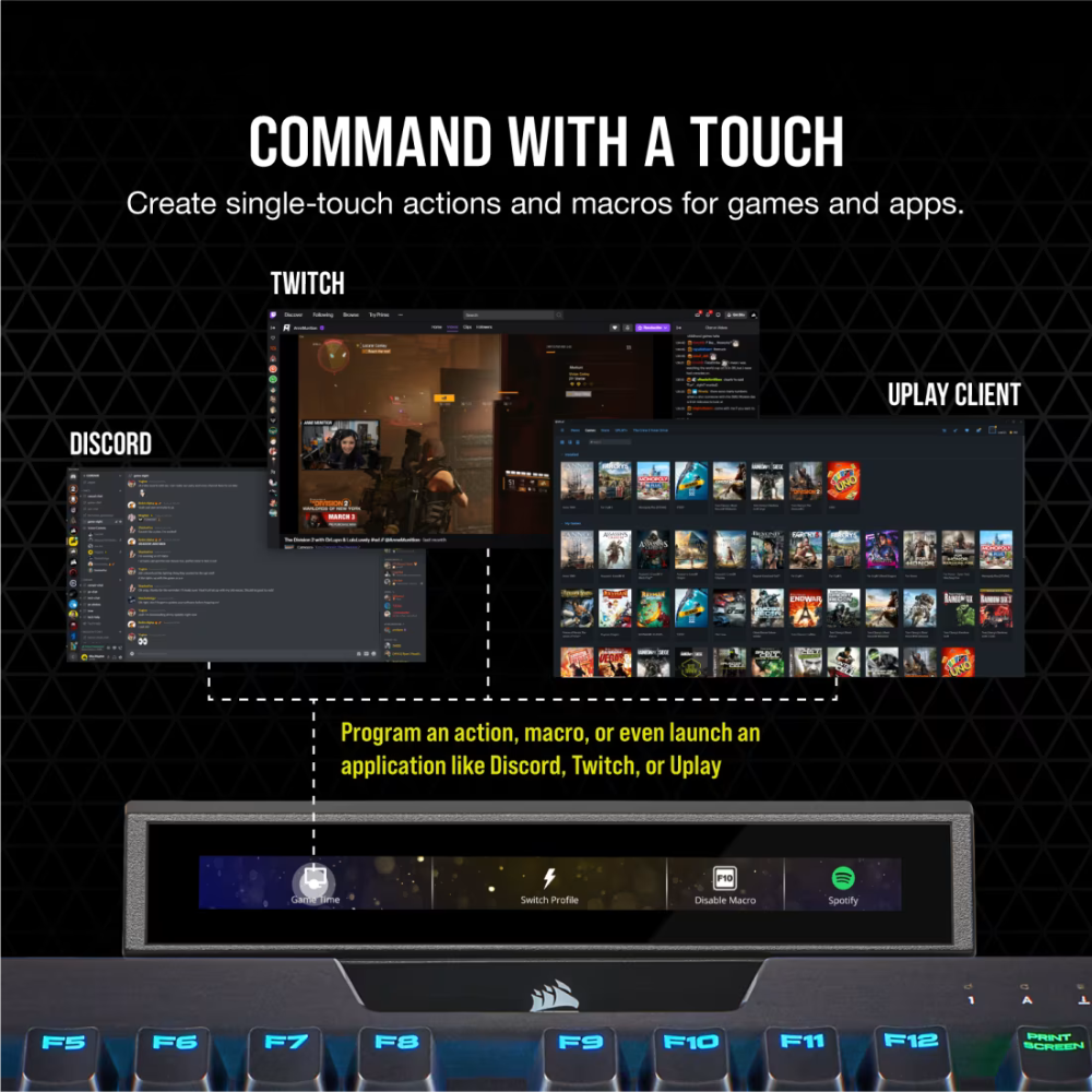 Corsair iCUE NEXUS Companion Touch Screen 5” Screen For Keyboard
