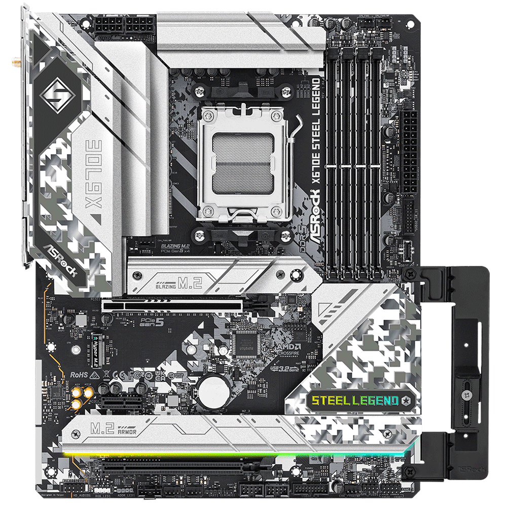 ASRock X670E Steel Legend DDR5 Socket AM5 Motherboard - Tech Bit Store