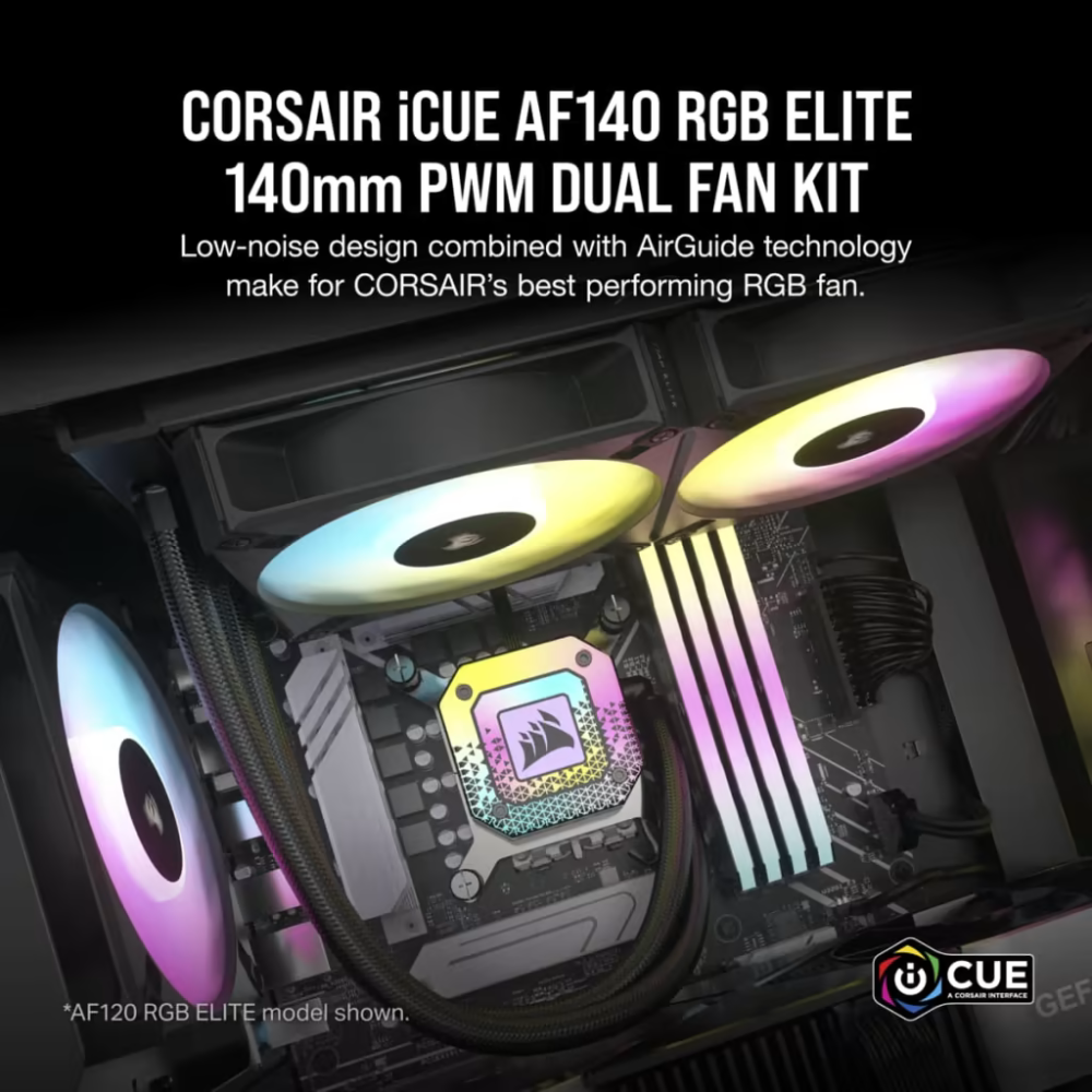 كورسير iCUE AF140 RGB ELITE 140mm PWM طقم مروحتين 140 مم