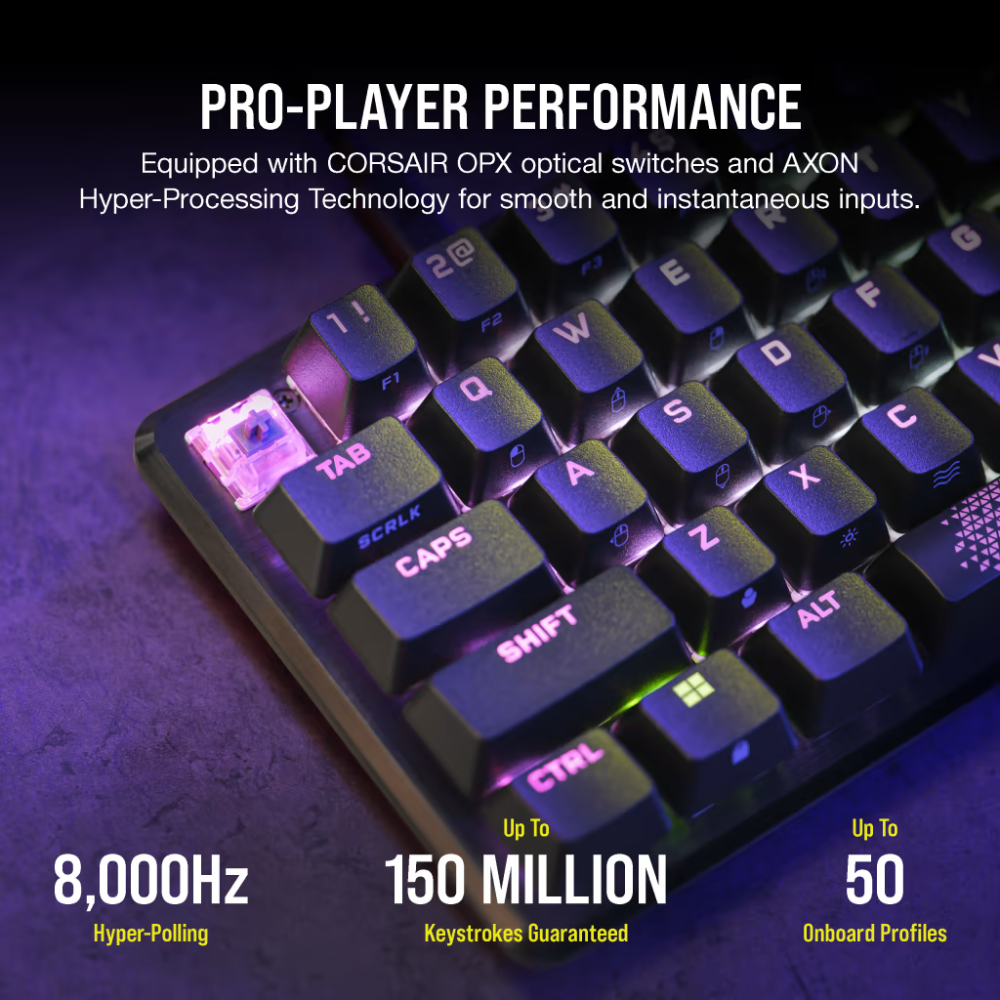 كورسير K65 PRO MINI RGB 65% كيبورد العاب ميكانيكي-ضوئي