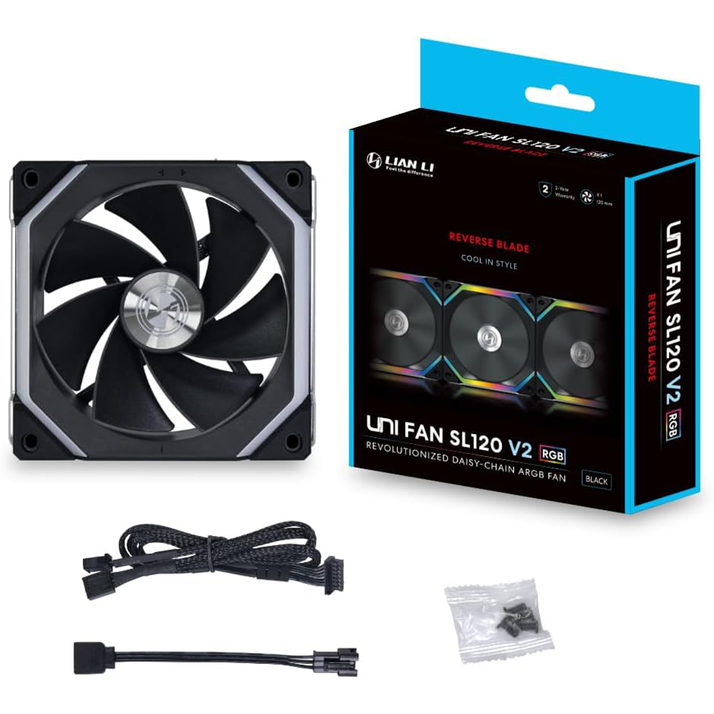 Lian Li UNI FAN SL120 V2 REVERSE BLADE Single Pack