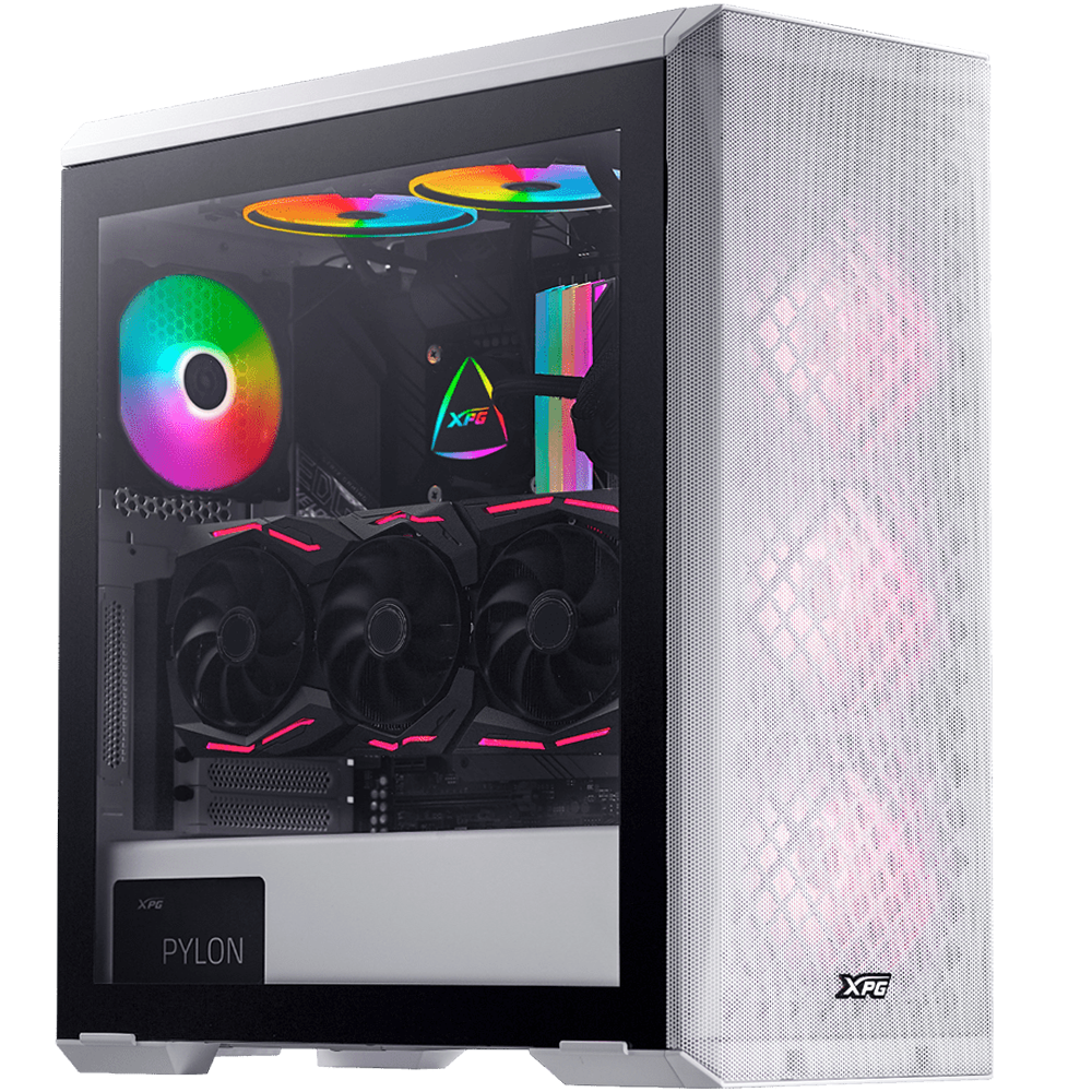 اكس بي جي DEFENDER كيس بي سي للالعاب بحجم E-ATX Mid Tower مع 3 مراوح
