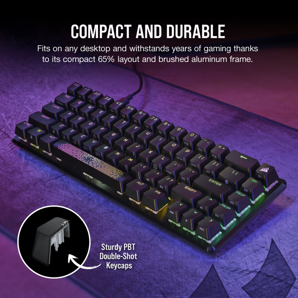 كورسير K65 PRO MINI RGB 65% كيبورد العاب ميكانيكي-ضوئي