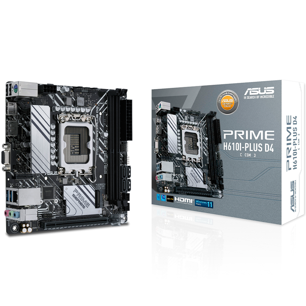 ASUS PRIME H610I-PLUS D4-CSM LGA1700 Socket For intel CPUs Motherboard