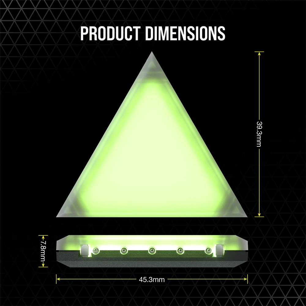 Corsair iCUE LC100 Case Accent Lighting Panels Mini Triangle