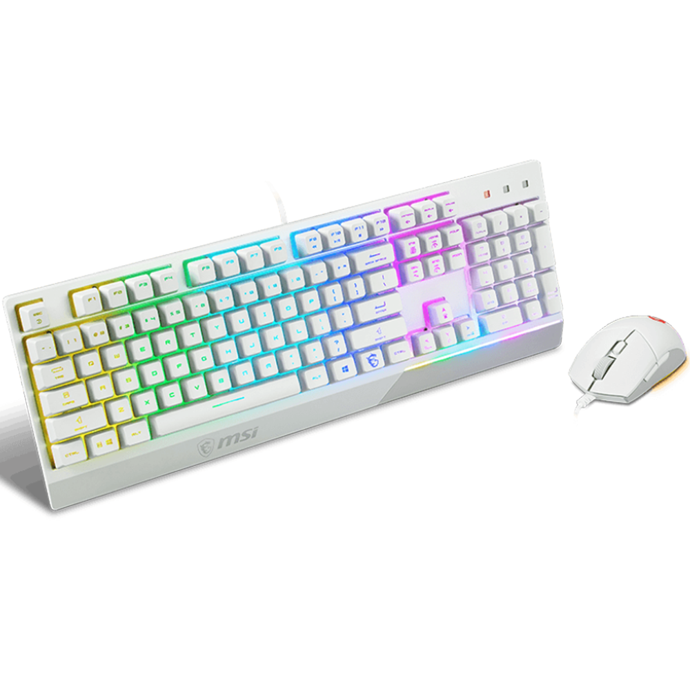 MSI GK30 Combo 5000 DPI Gaming Mouse And Keyboard White