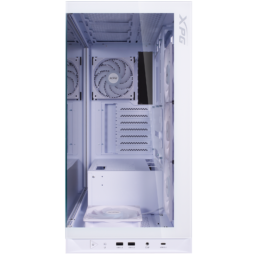 اكس بي جي INVADER X BTF كيس بي سي بحجم ATX Mid Tower مع 5 مراوح ARGB