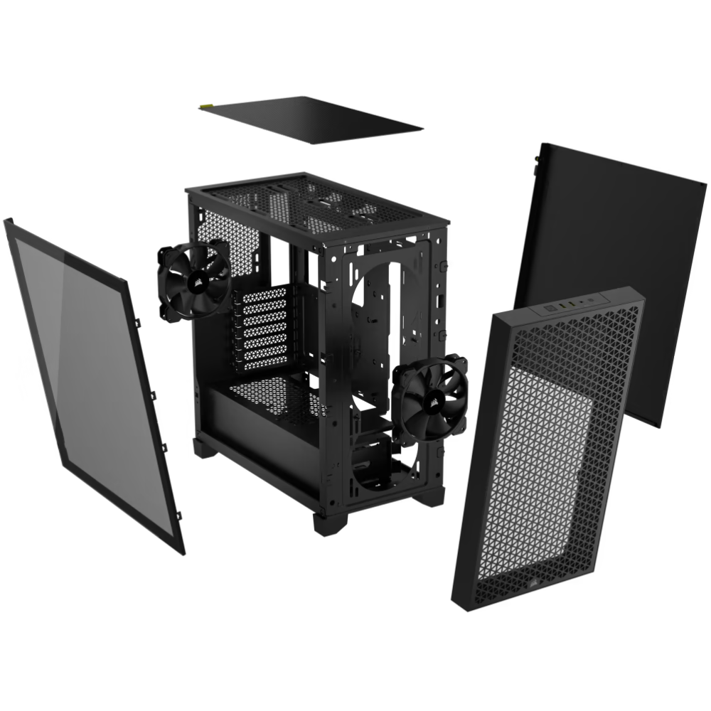 Corsair 3000D AIRFLOW Mid-Tower PC Case - Black - Tech Bit Store