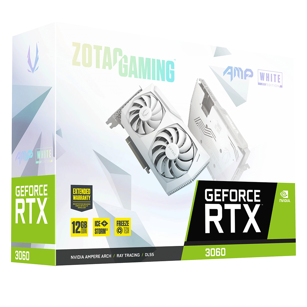 ZOTAC GAMING GeForce RTX 3060 AMP White Edition 12GB GDDR6 Gaming