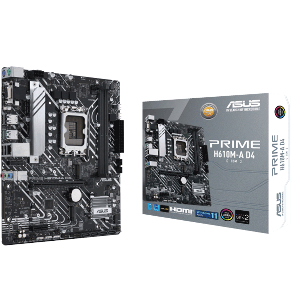 ASUS PRIME H610M-A D4-CSM LGA1700 Socket For intel CPUs Motherboard
