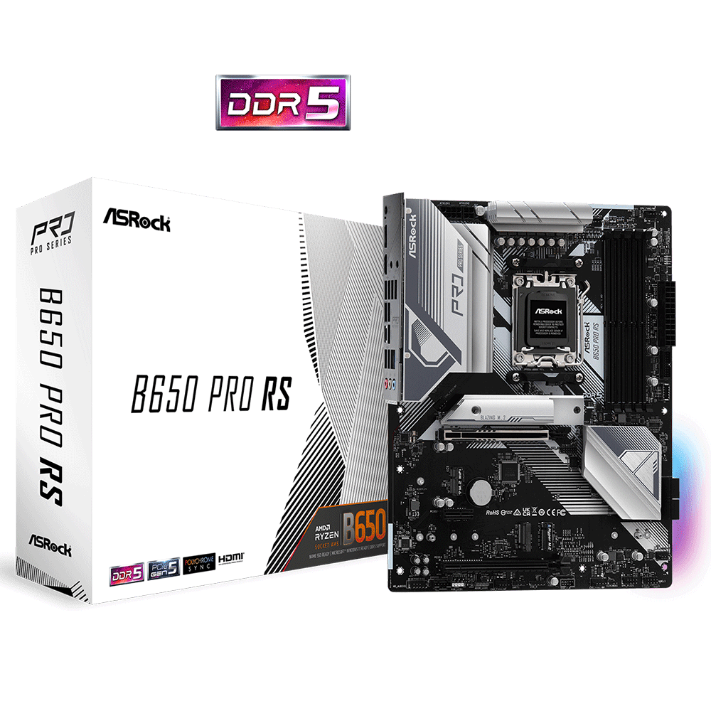 ASRock B650 Pro RS DDR5 Socket AM5 Motherboard Tech Bit Store