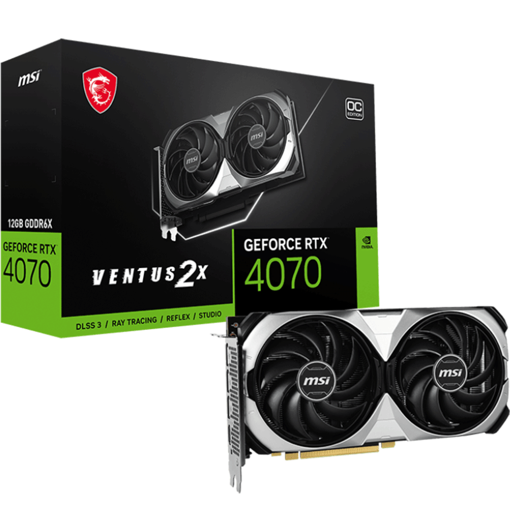ام اس اي GeForce RTX 4070 VENTUS 2X 12G OC كرت شاش...