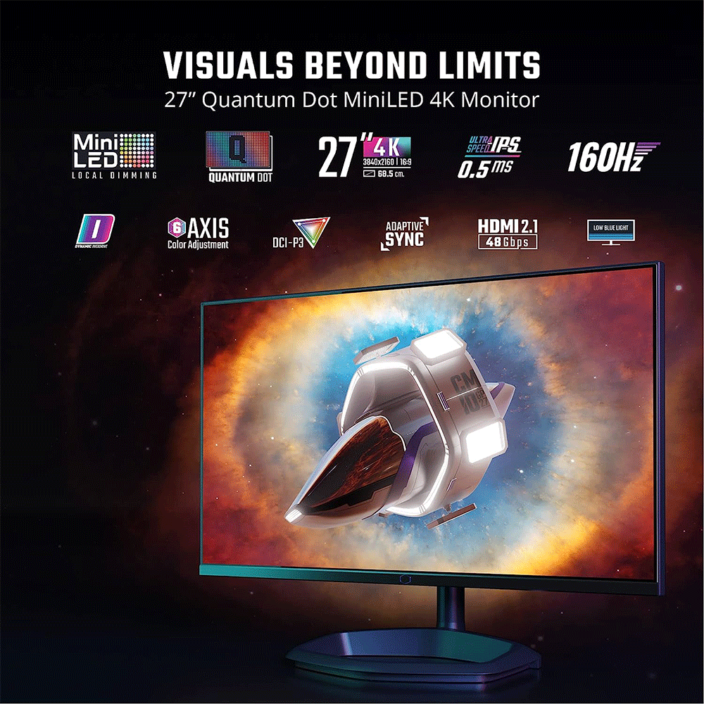 Cooler Master TEMPEST GP27U 27" MiniLED Monitor QD 4K, 160Hz, 1ms