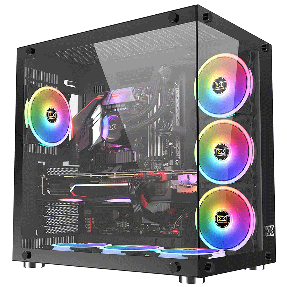 Xigmatek Aquarius Plus ATX Mid Tower PC Case With 7x 120mm ARGB Fans