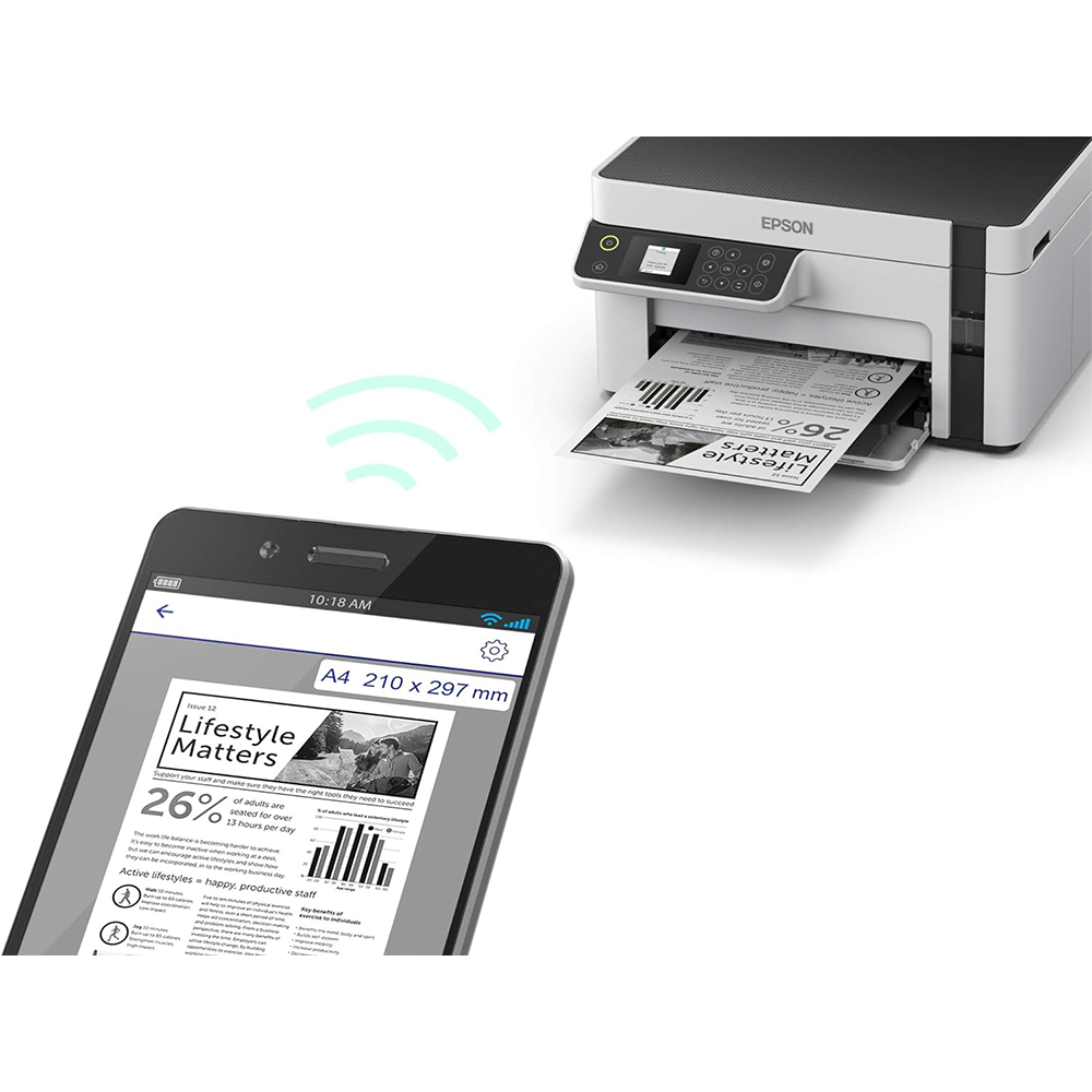 EPSON EcoTank Monochrome M2120 All-in-One InkTank Wifi Printer