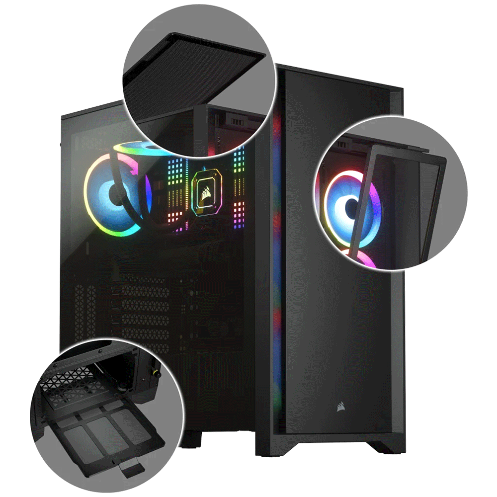 Corsair 4000D Tempered Glass Mid-Tower ATX Case — Black