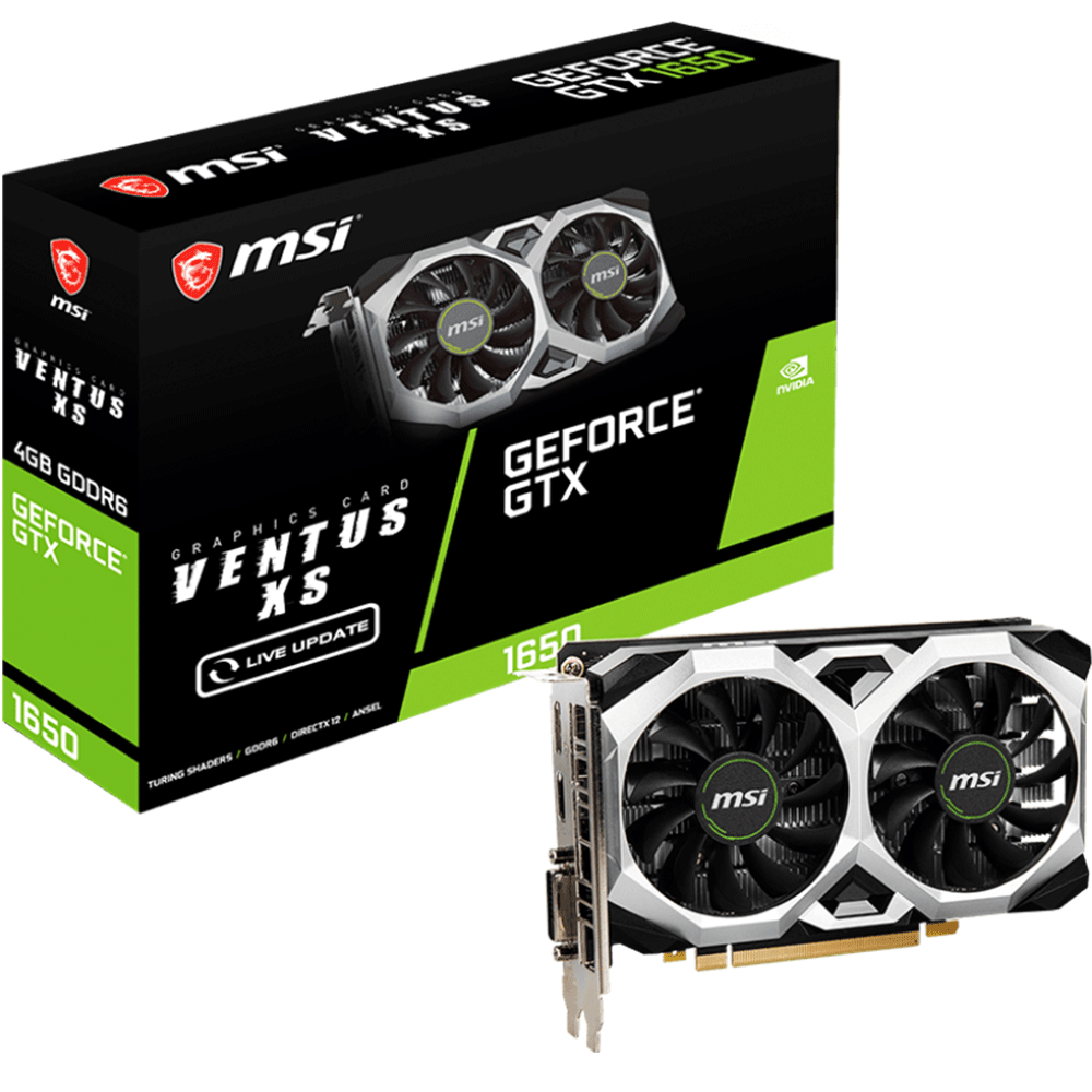MSI GeForce GTX 1650 D6 VENTUS XS V1 GDDR6 4GB Gaming Graphics