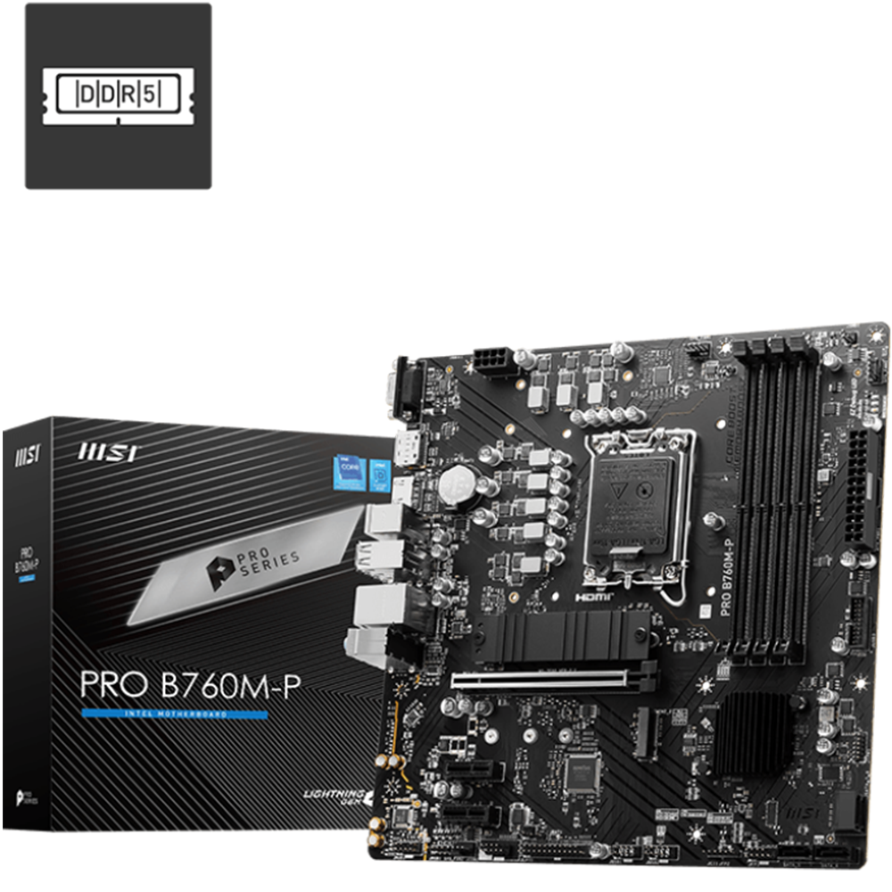 MSI PRO B760M-P LGA1700 Socket For intel CPU DDR5 Motherboard