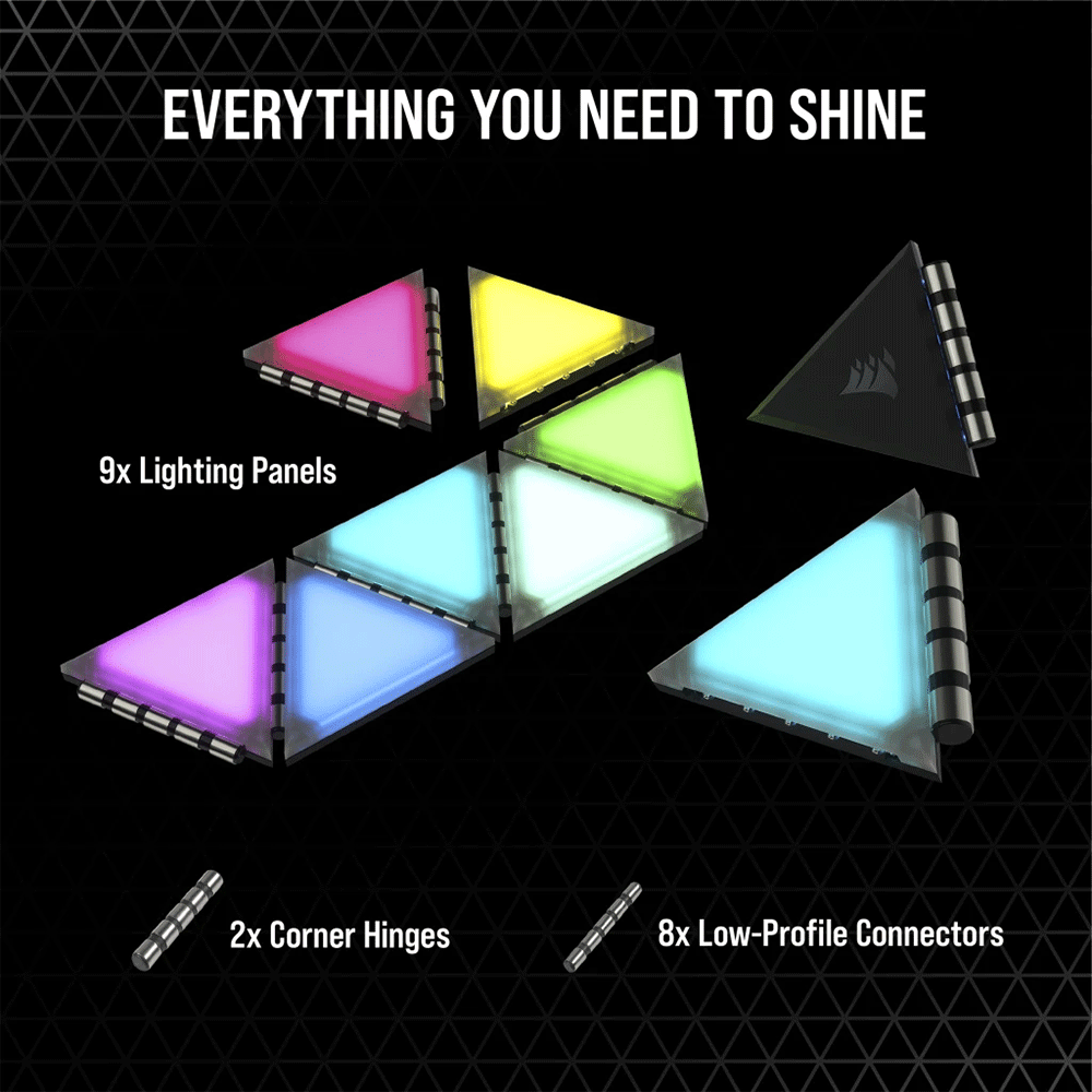 Corsair iCUE LC100 Case Accent Lighting Panels Mini Triangle
