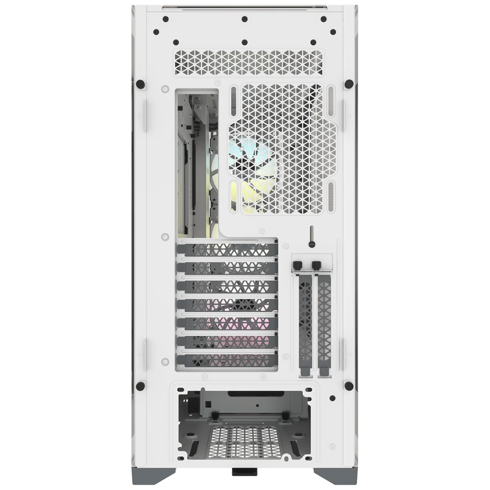 كورسير iCUE 5000X RGB Tempered Glass Mid-Tower ATX Smart كيس ابيض