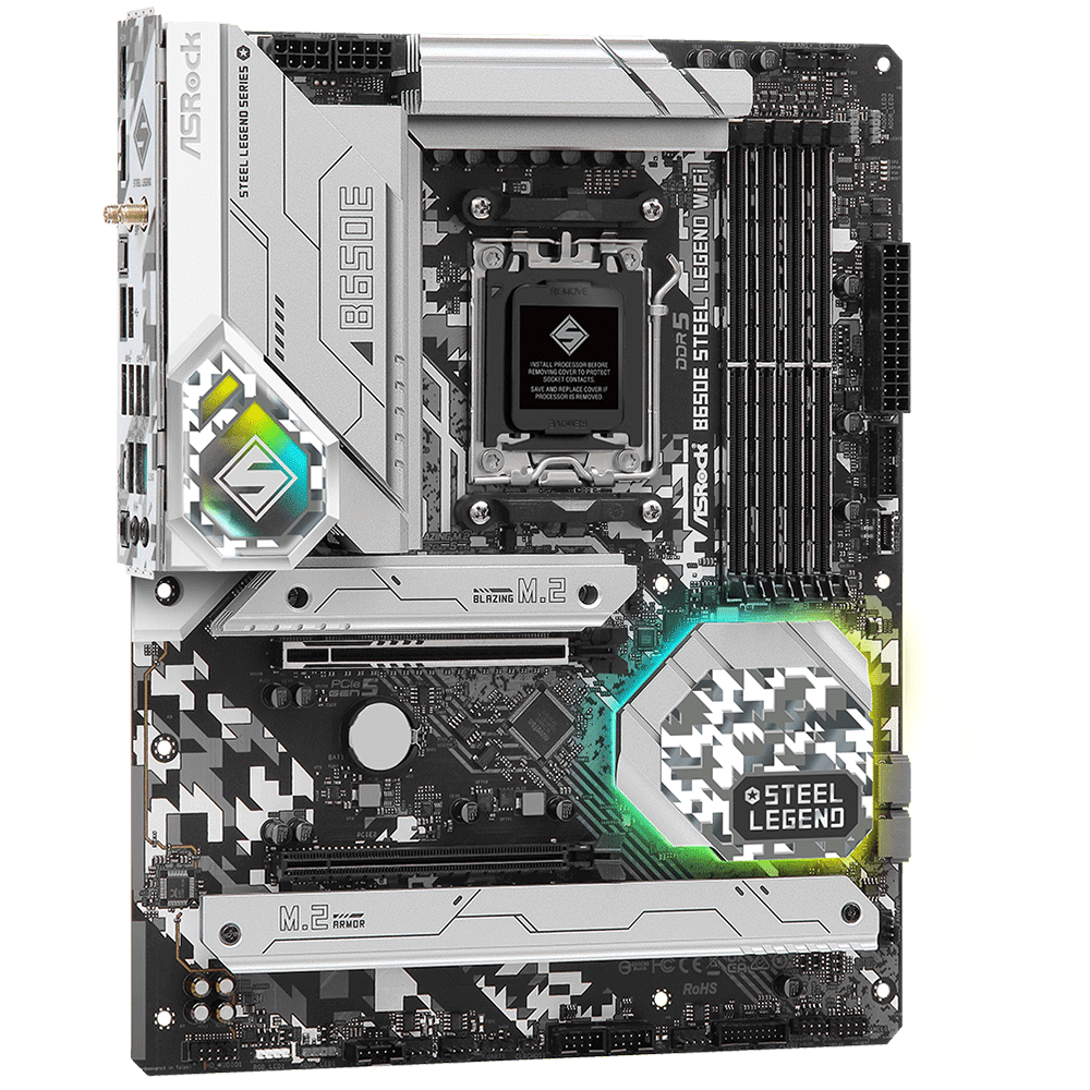 ASRock B650E Steel Legend WiFi DDR5 Socket AM5 Motherboard Tech