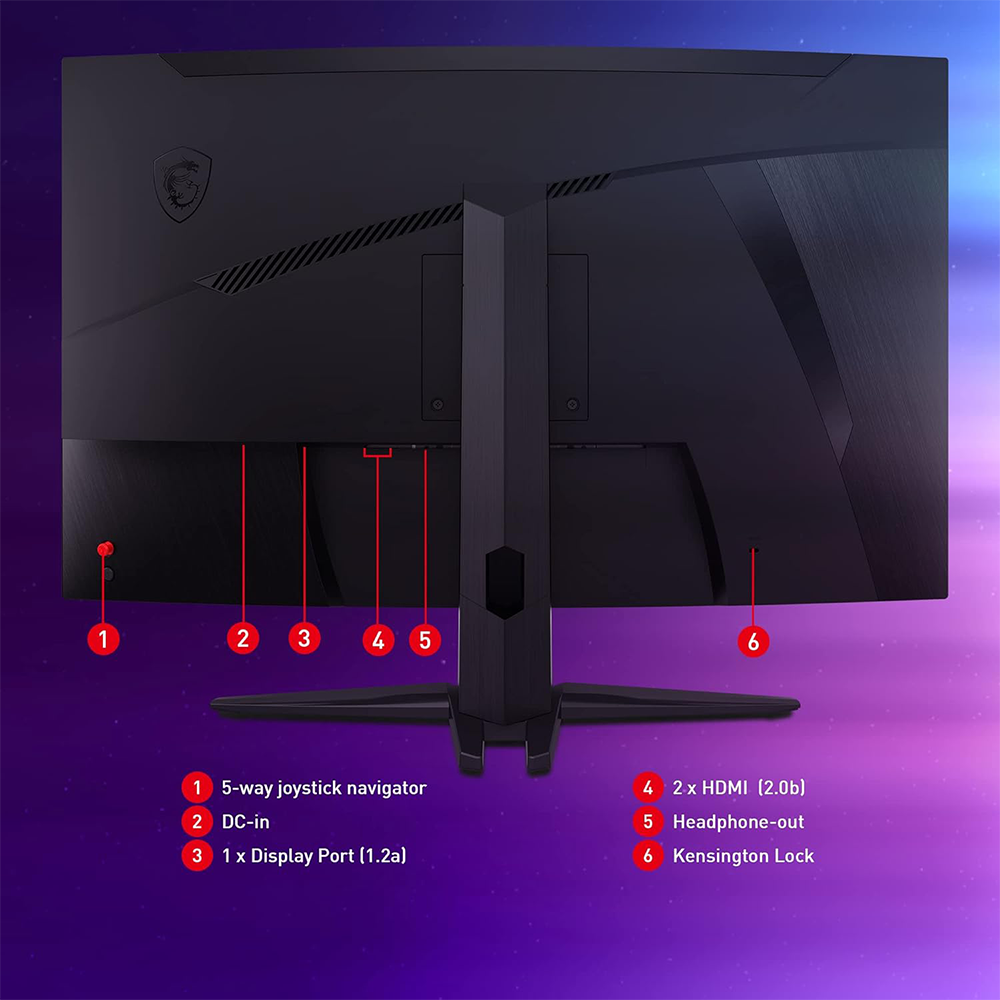 ام اس اي G322CQP شاشة العاب منحنية مقاس 32 بوصة بدقة WQHD, وتردد 170Hz