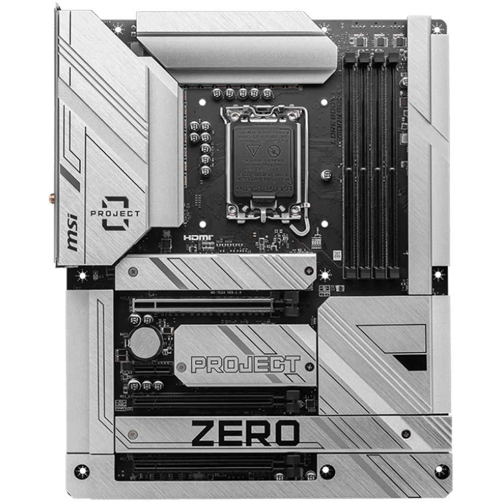 ام اس اي Z790 PROJECT ZERO اللوحة الأم بمقبس LGA1700 لمعالجات انتل