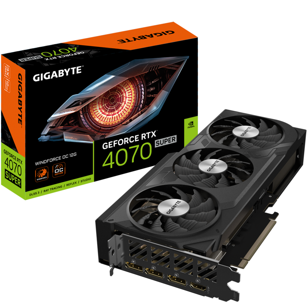 جيجابايت GeForce RTX 4070 SUPER WINDFORCE OC 12G كرت شاشة للالعاب