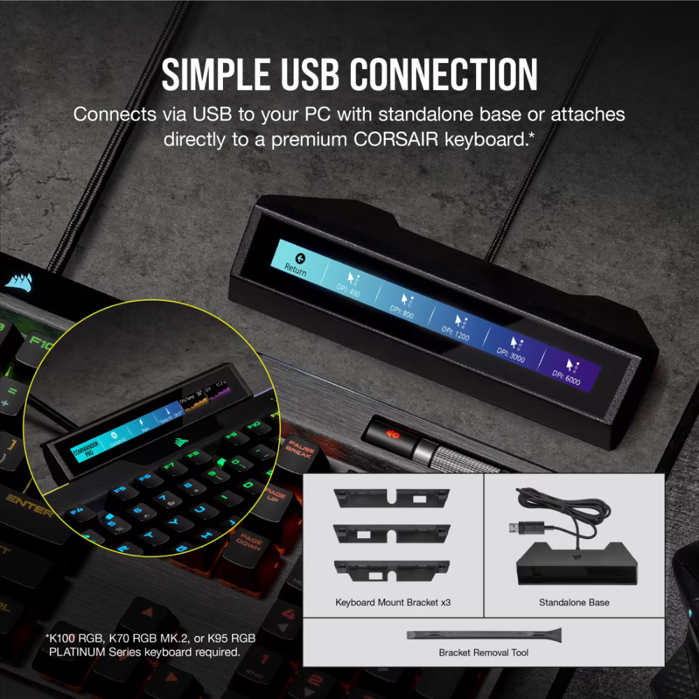 Corsair iCUE NEXUS Companion Touch Screen 5” Screen For Keyboard