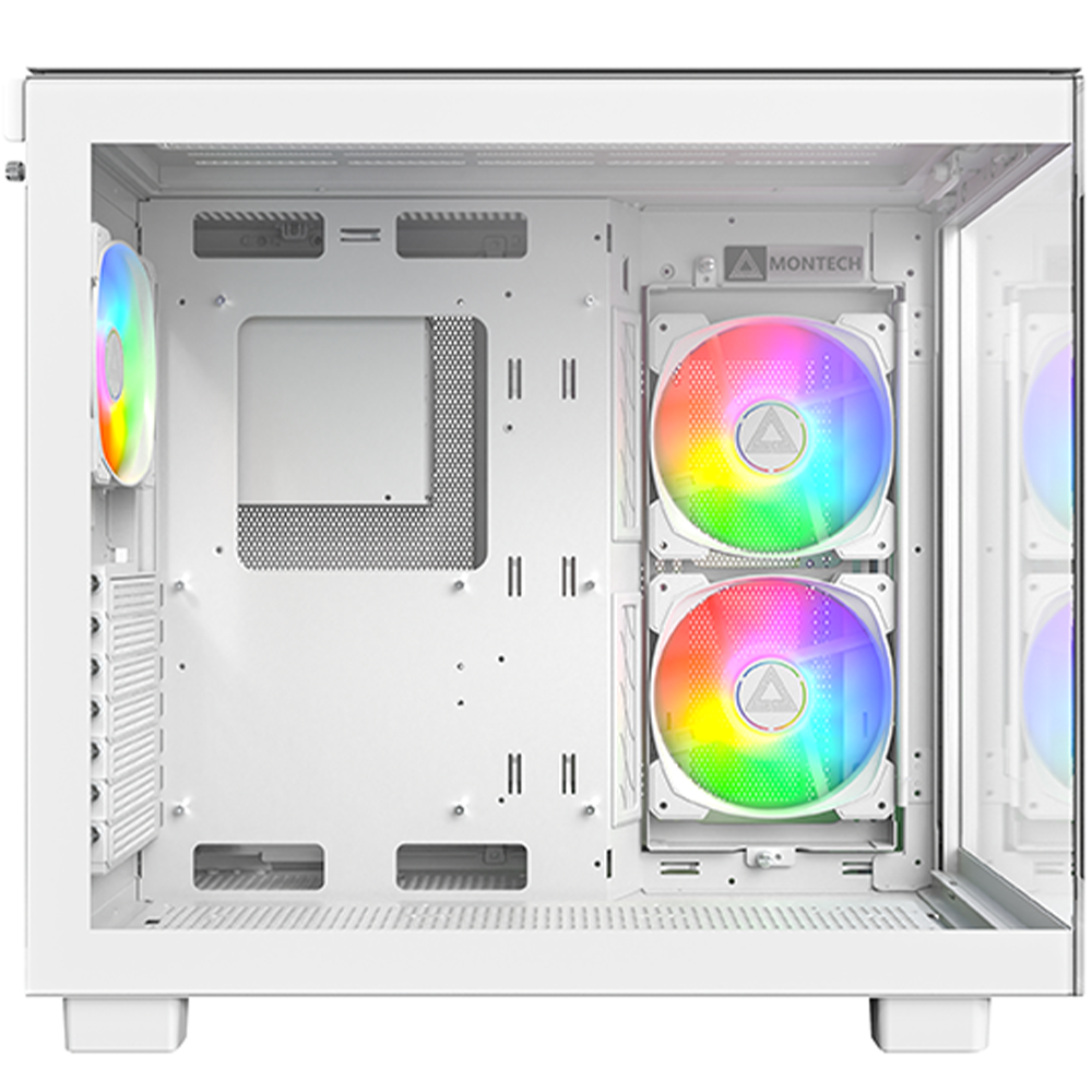 مونتيك KING 65 PRO كيس PC بحجم ATX Mid Tower مع 3 مراوح ARGB