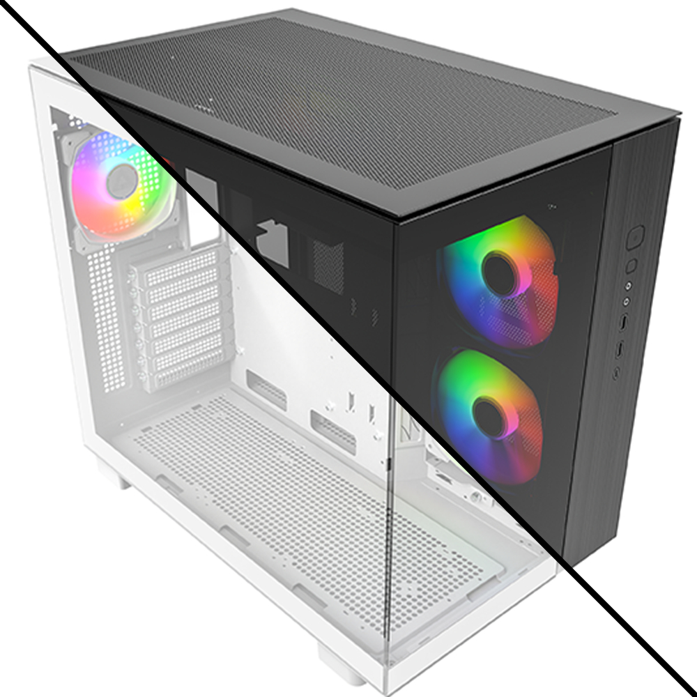 مونتيك KING 65 PRO كيس PC بحجم ATX Mid Tower مع 3 مراوح ARGB
