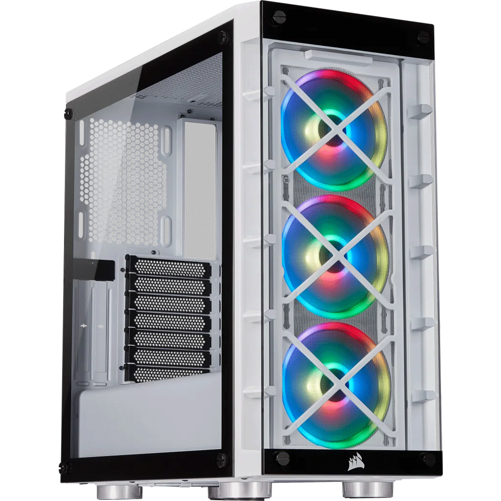 Corsair iCUE 465X RGB Mid-Tower ATX Smart Case — White