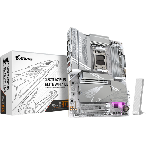 جيجابايت X870 AORUS ELITE WIFI7 ICE لوحة الأم بمقب...