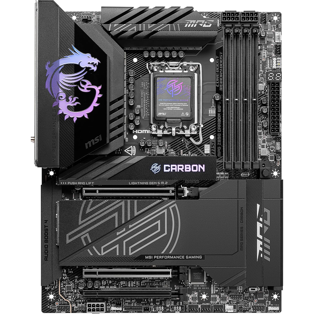 MSI MPG Z890 CARBON WIFI, LGA 1851 Socket For Intel CPUs Motherboard