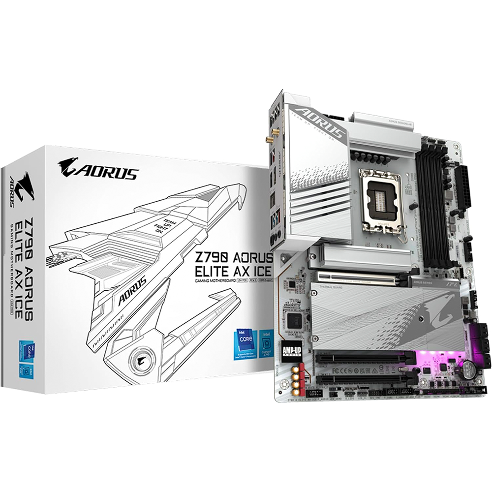 Gigabyte Z790 AORUS ELITE AX ICE LGA1700 Socket intel CPUs Motherboard