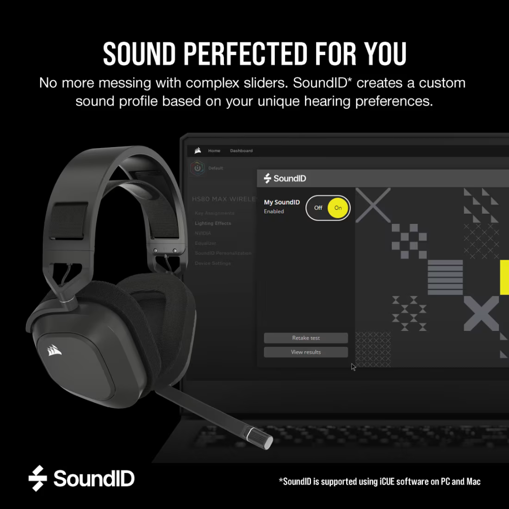 Corsair HS80 MAX WIRELESS Gaming Surround Headset Sound Dolby - Main Image