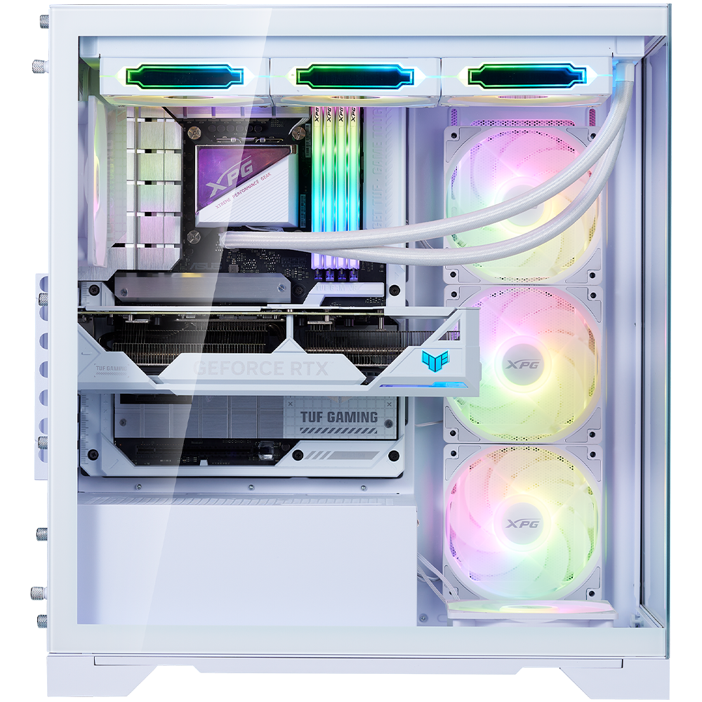اكس بي جي INVADER X BTF كيس بي سي بحجم ATX Mid Tower مع 5 مراوح ARGB