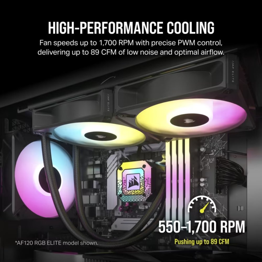 كورسير iCUE AF140 RGB ELITE 140mm PWM طقم مروحتين 140 مم