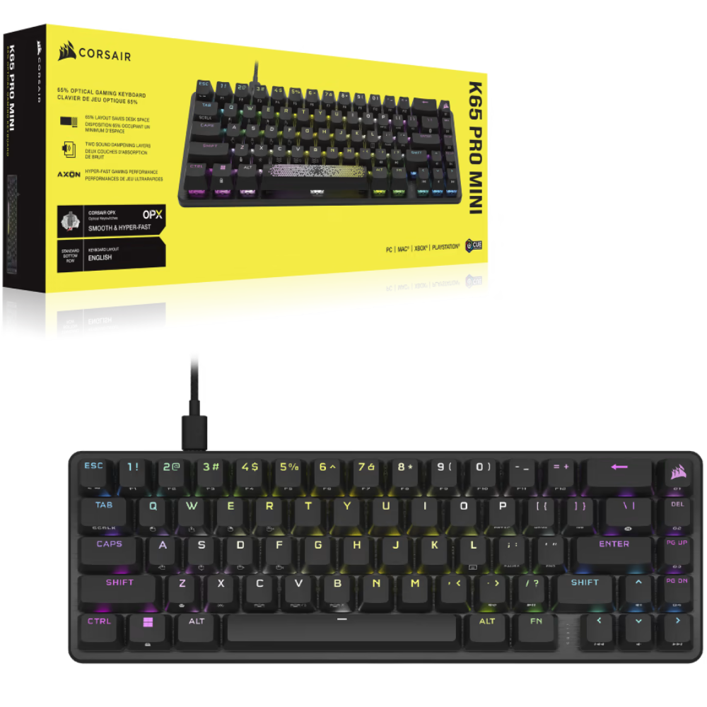 كورسير K65 PRO MINI RGB 65% كيبورد العاب ميكانيكي-ضوئي