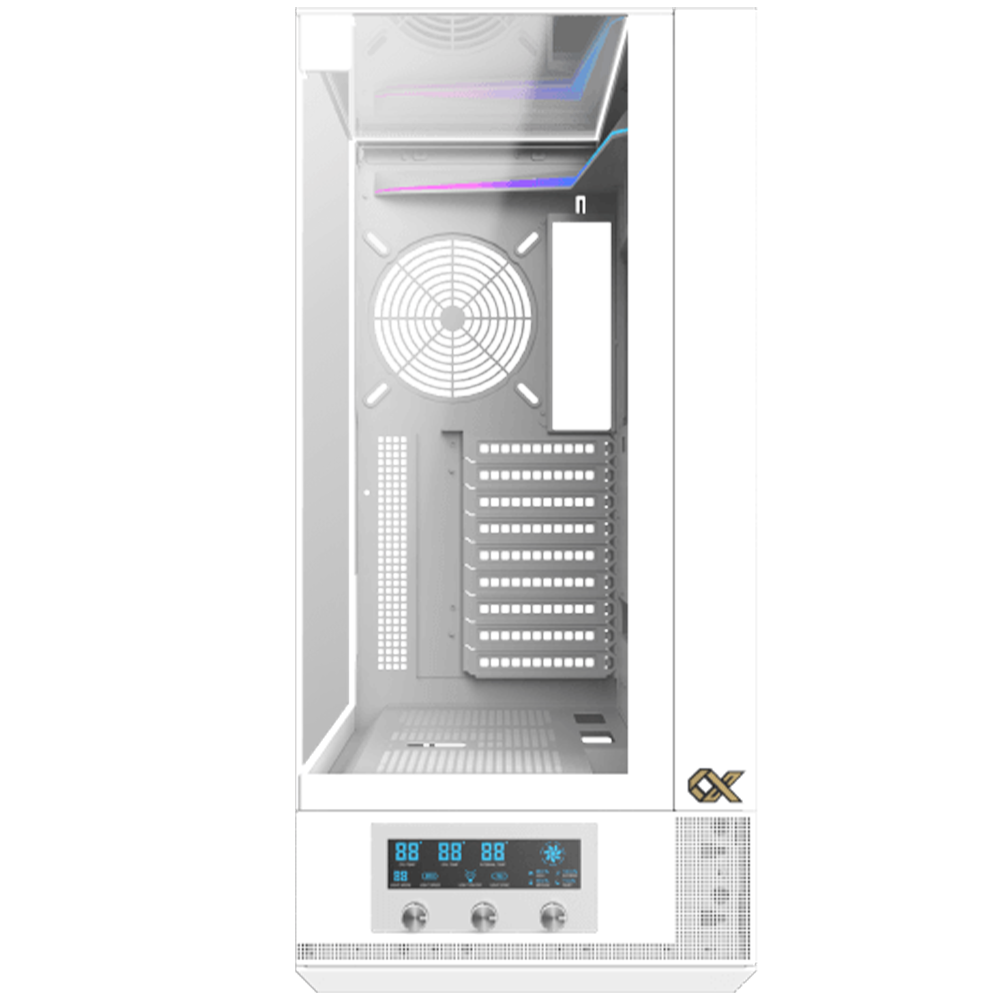 زيجماتيك Vision Pro كيس بي سي بحجم E-ATX Mid Tower مع 8 مراوح ARGB