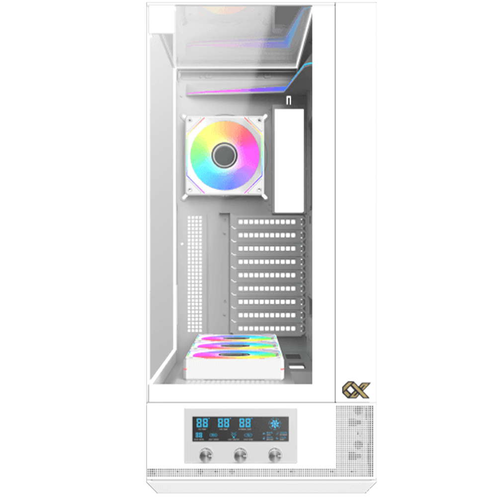 زيجماتيك Vision Pro كيس بي سي بحجم E-ATX Mid Tower مع 8 مراوح ARGB