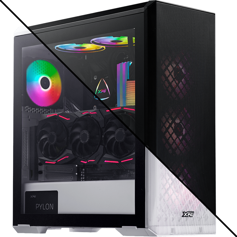 اكس بي جي DEFENDER كيس بي سي للالعاب بحجم E-ATX Mid Tower مع 3 مراوح